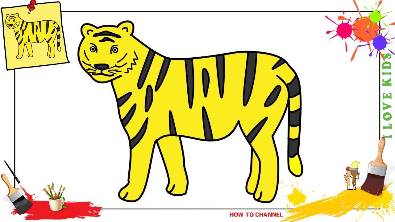 Tiger Drawing For Kids at PaintingValley.com | Explore collection of ...