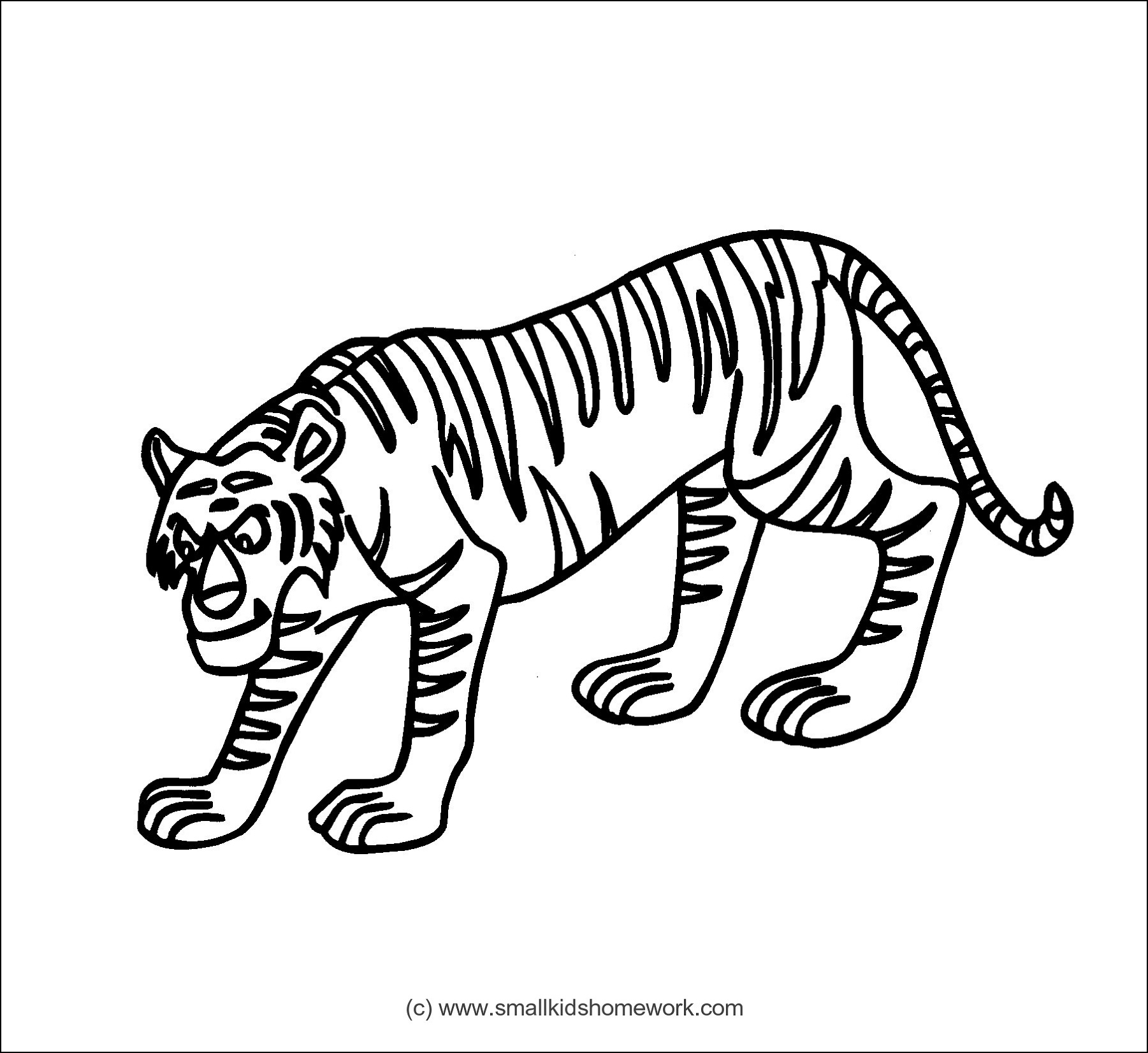 1801x1652 Tiger Drawing Outline - Tiger Drawing Outline