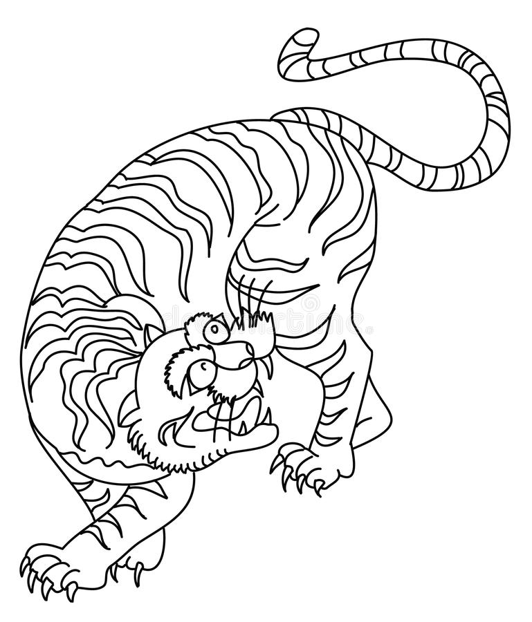 769x900 Simple Tiger Outline - Tiger Drawing Outline