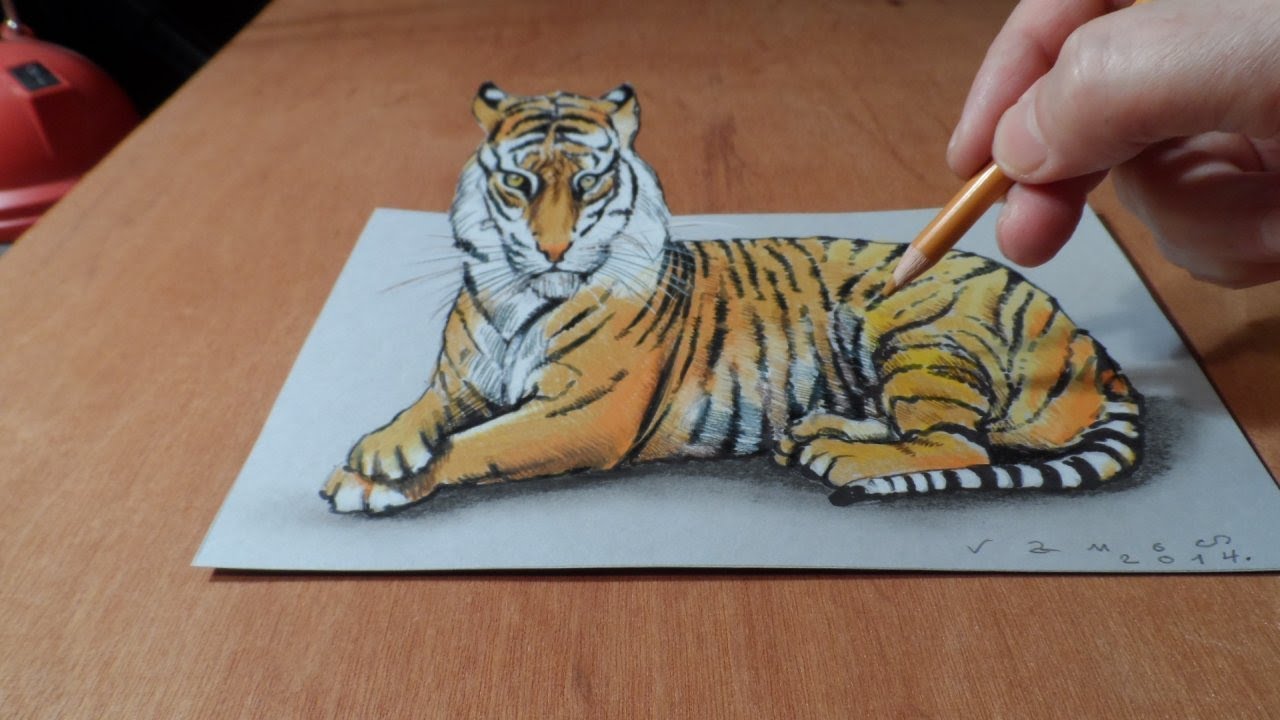 1280x720 Drawing Tiger - Tiger Drawing Pictures