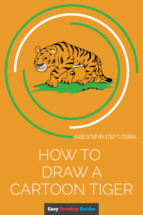 600x900 How To Draw A Cartoon Tiger In A Few Easy Steps Easy Drawing Guides - Tiger Drawing Step By Step