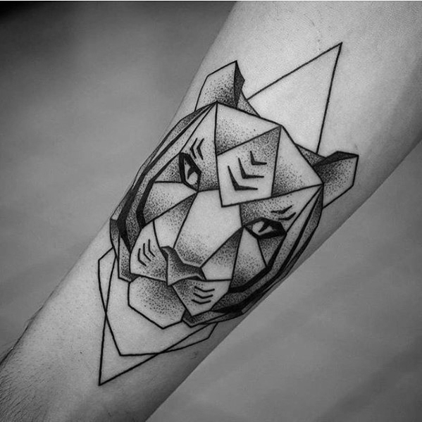 599x599 Geometric Tiger Tattoo Designs For Men - Tiger Drawing Tattoo