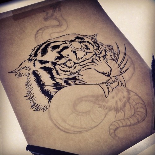 500x500 Pictures Of Tumblr Tiger Drawing - Tiger Drawing Tumblr