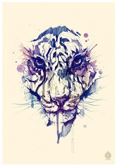 236x336 Hope Tumblr Big Cats Watercolor Tiger, Art, Tattoos - Tiger Drawing Tumblr