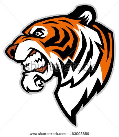 411x470 tiger head line drawing tiger face clip art drawings, paintings - Tiger Face Outline Drawing