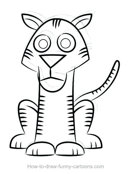 415x564 tiger outline drawing tiger white tiger outline drawing - Tiger Face Outline Drawing