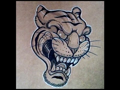 480x360 How To Draw A Tiger Head - Tiger Head Drawing