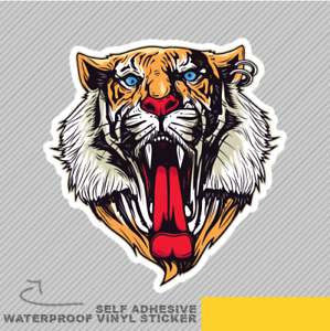 299x300 Tiger Head Animal Realistic Drawing Vinyl Sticker Decal Window Car - Tiger Head Drawing