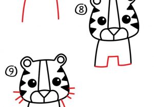 300x210 How To Draw A Tiger Step - Tiger Head Drawing Easy