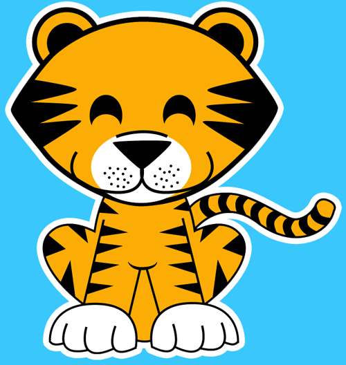 500x528 How To Draw A Cartoon Baby Tiger With Easy Step - Tiger Head Drawing Easy