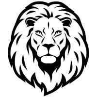 200x200 Tiger Head Outline Tiger Eyes Black And White - Tiger Head Drawing Easy