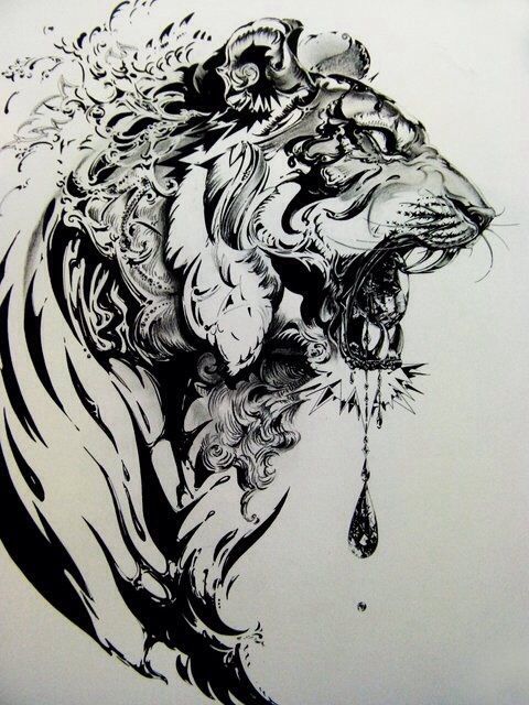 480x640 tiger line drawing with jewels tattoo designs to inspire the ybs - Tiger Line Drawing