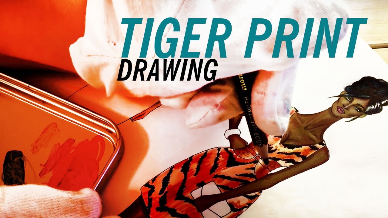 1280x720 Tiger Print Drawing Tutorial Fashion Drawing - Tiger Print Drawing