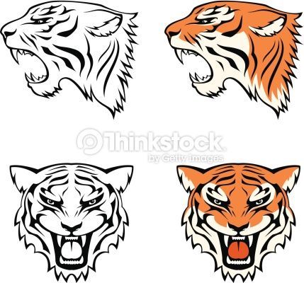 429x400 Image Result For Tiger Side Profile Drawing Animal Sketch Comp - Tiger Profile Drawing