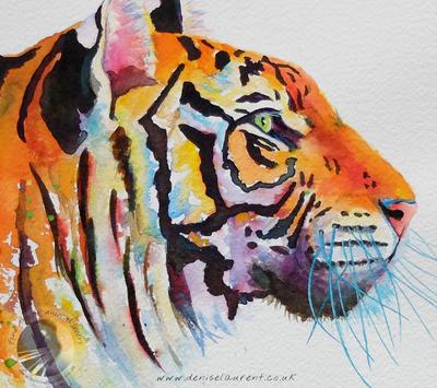 400x355 Tiger Profile - Tiger Profile Drawing