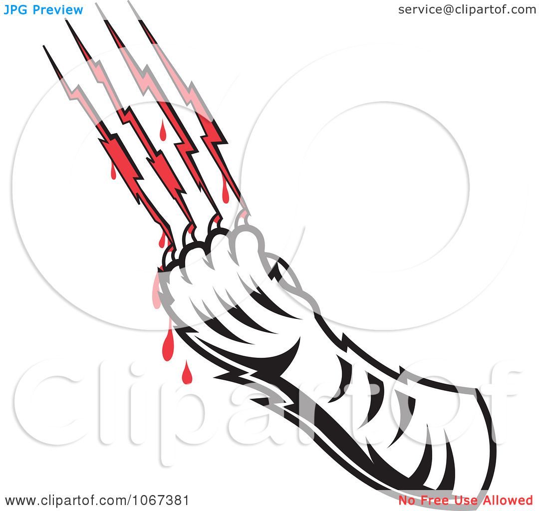 1080x1024 Clipart Tiger Drawing Blood From Scratches - Tiger Scratch Drawing