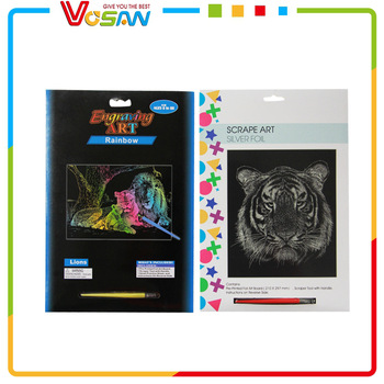 350x350 diy educational scraping drawing black magic color tiger scratch - Tiger Scratch Drawing