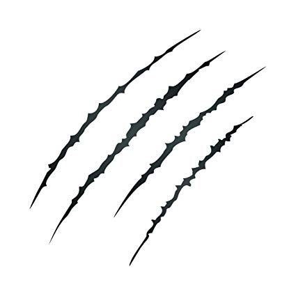 425x425 Claw Mark Stencil - Tiger Scratch Drawing