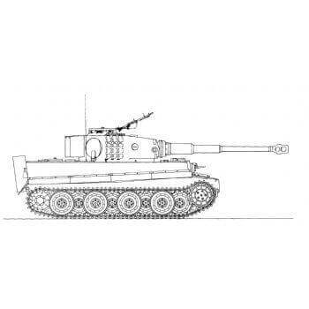 350x350 panzerkampfwagen tiger ausf e with snorkel - Tiger Tank Drawing