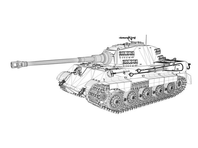 667x500 Panzerkampfwagen Vi - Tiger Tank Drawing
