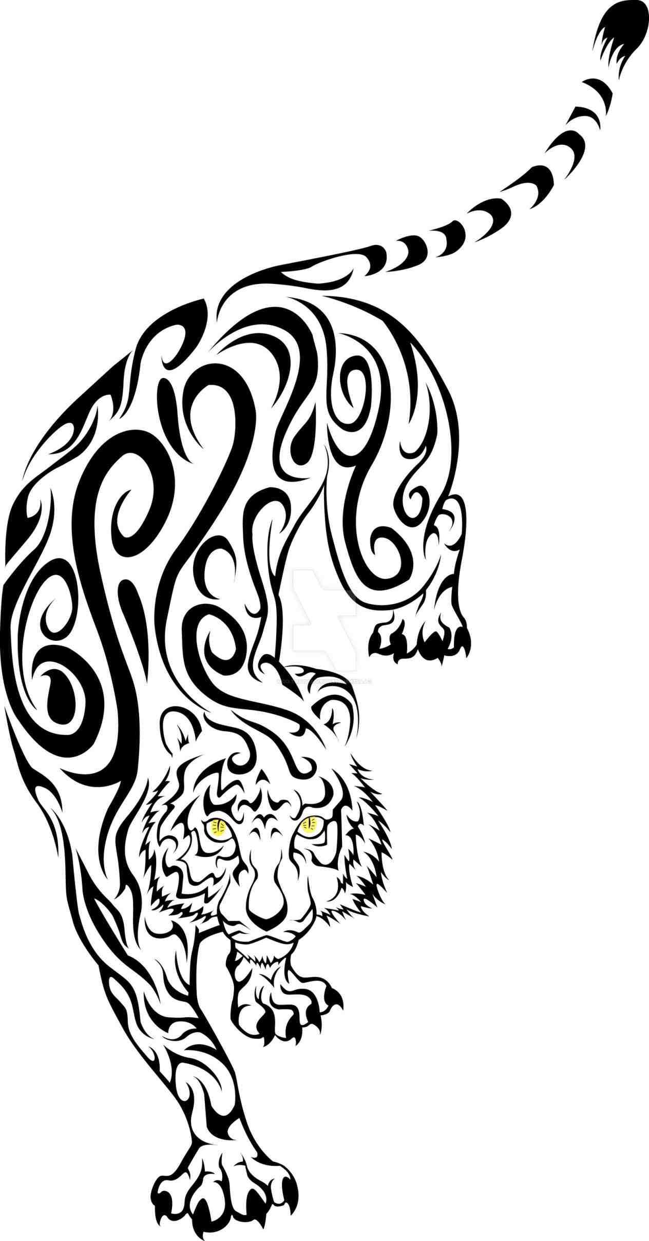 1264x2417 Best Free Tiger Tattoo Drawing Images - Tiger Tattoo Drawing