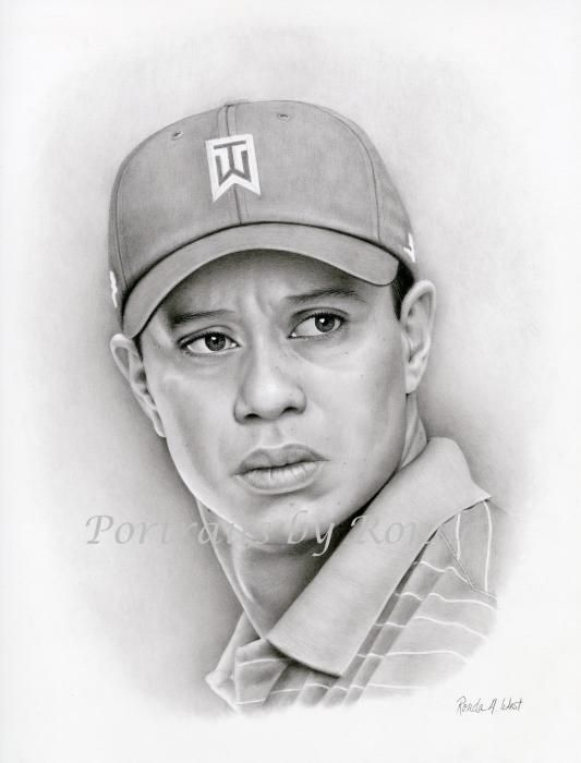 533x700 tiger woods - Tiger Woods Drawing