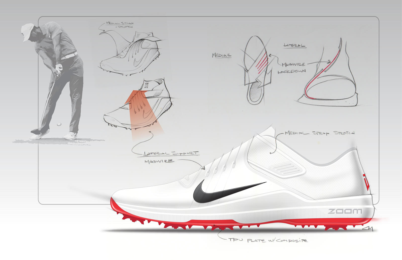 1600x1035 what it's like working on a golf shoe with tiger woods golfweek - Tiger Woods Drawing