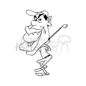 300x300 tiger woods black and white clipart royalty free clipart - Tiger Woods Drawing