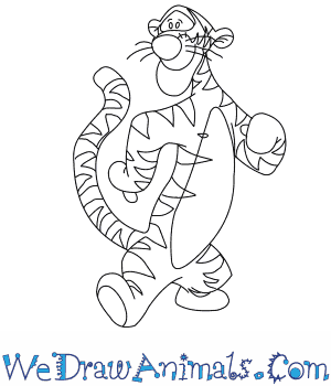 300x350 How To Draw Tigger From Winnie The Pooh - Tigger Drawing
