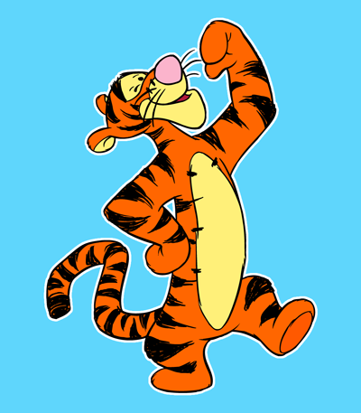 400x457 How To Draw Tigger From Winnie The Pooh With Easy Steps How - Tigger Drawing