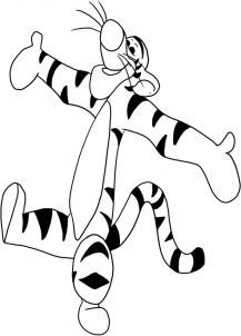 217x302 How To Draw How To Draw Tigger From Winnie The Pooh - Tigger Line Drawing