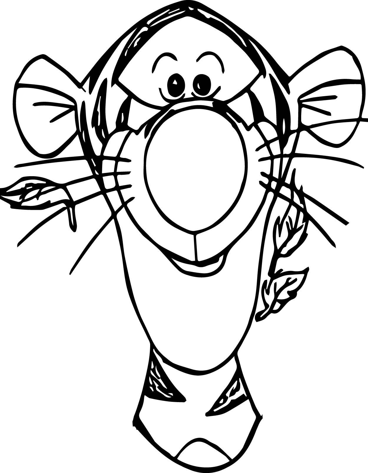 1250x1608 Rocking Horse Coloring Pages Awesome Winnie The Pooh Tigger Face - Tigger Line Drawing