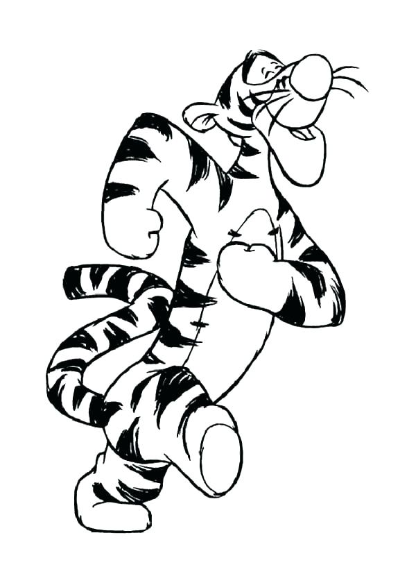 Tigger Line Drawing at PaintingValley.com | Explore collection of ...