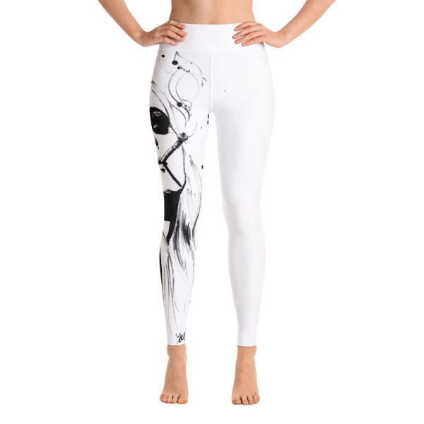 600x600 Ink Hand Drawing Fashion Illustrated Yoga Leggings - Tights Drawing