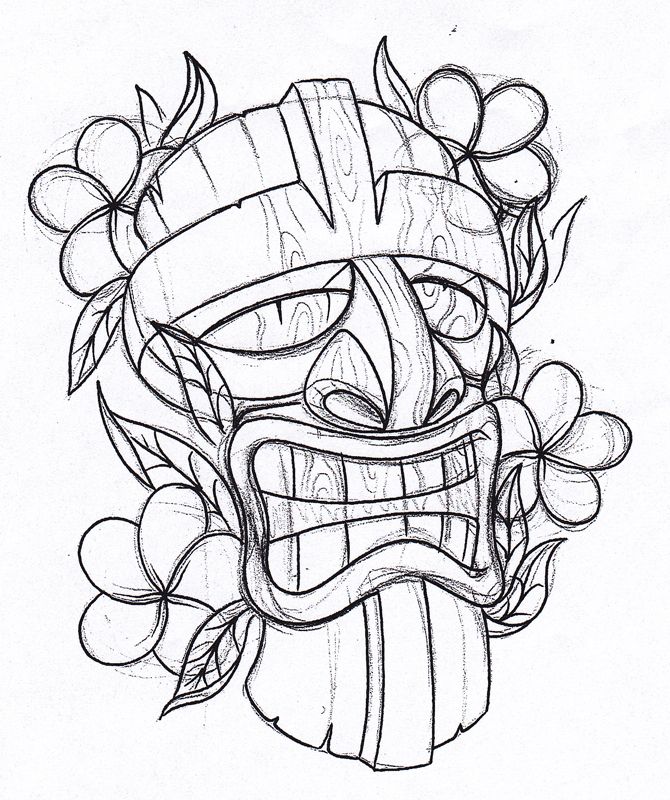 670x800 tiki drawing free download - Tiki Drawing