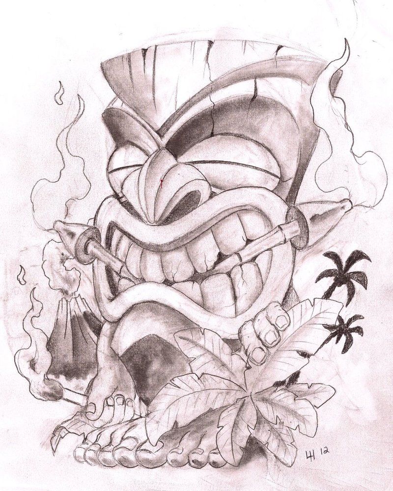 800x1000 Viewing Gallery - Tiki Drawing