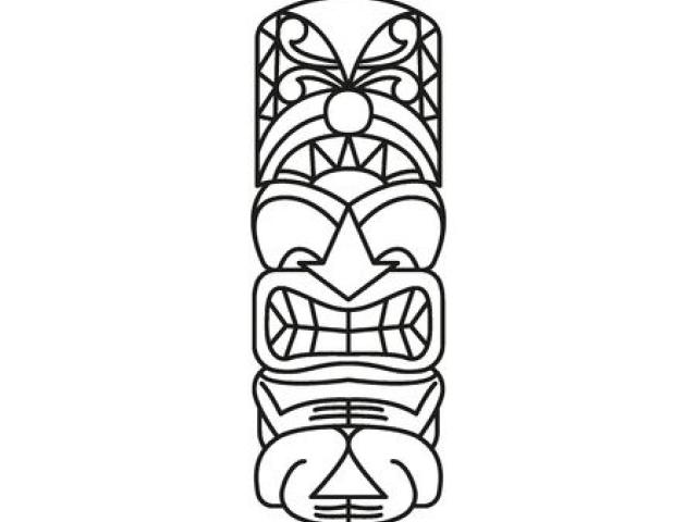 640x480 totem pole clipart tiki head - Tiki Head Drawing