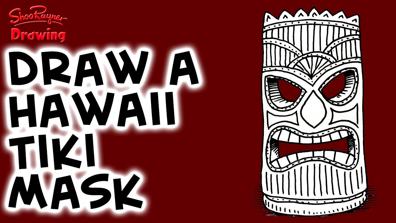 1280x720 how to draw a hawaiian tiki mask - Tiki Head Drawing