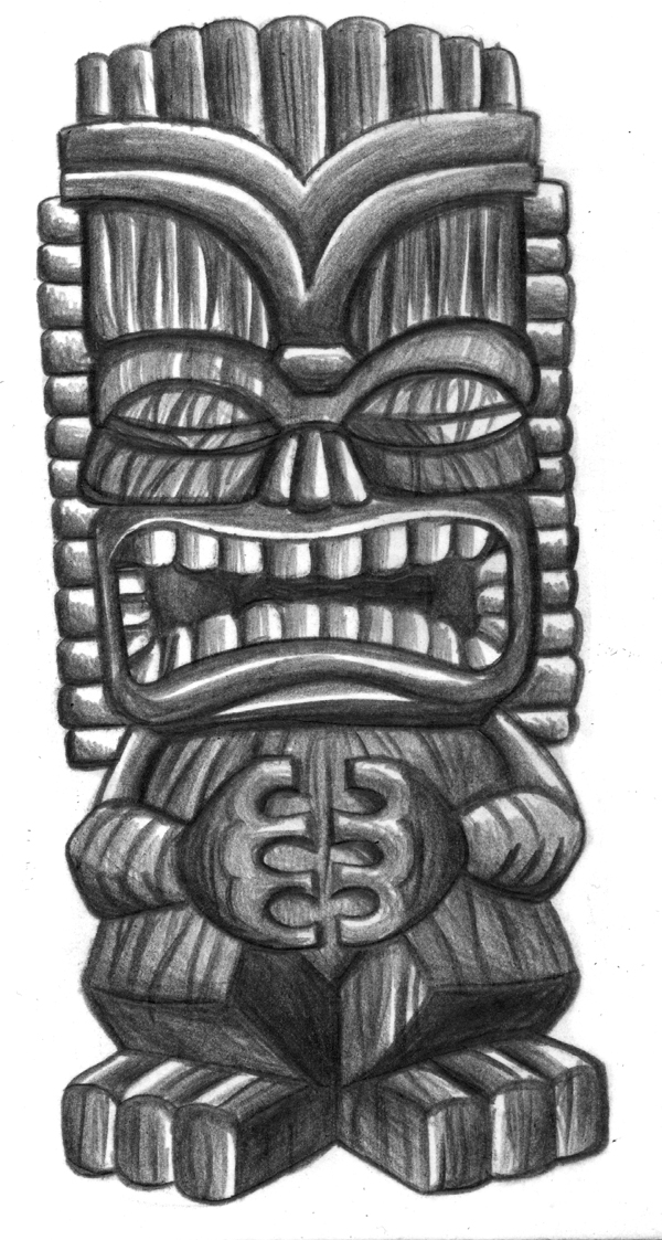 600x1123 how to draw a tiki head - Tiki Head Drawing