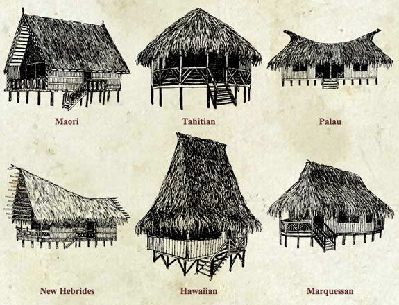 575x440 hawaii tiny tree house - Tiki Hut Drawing