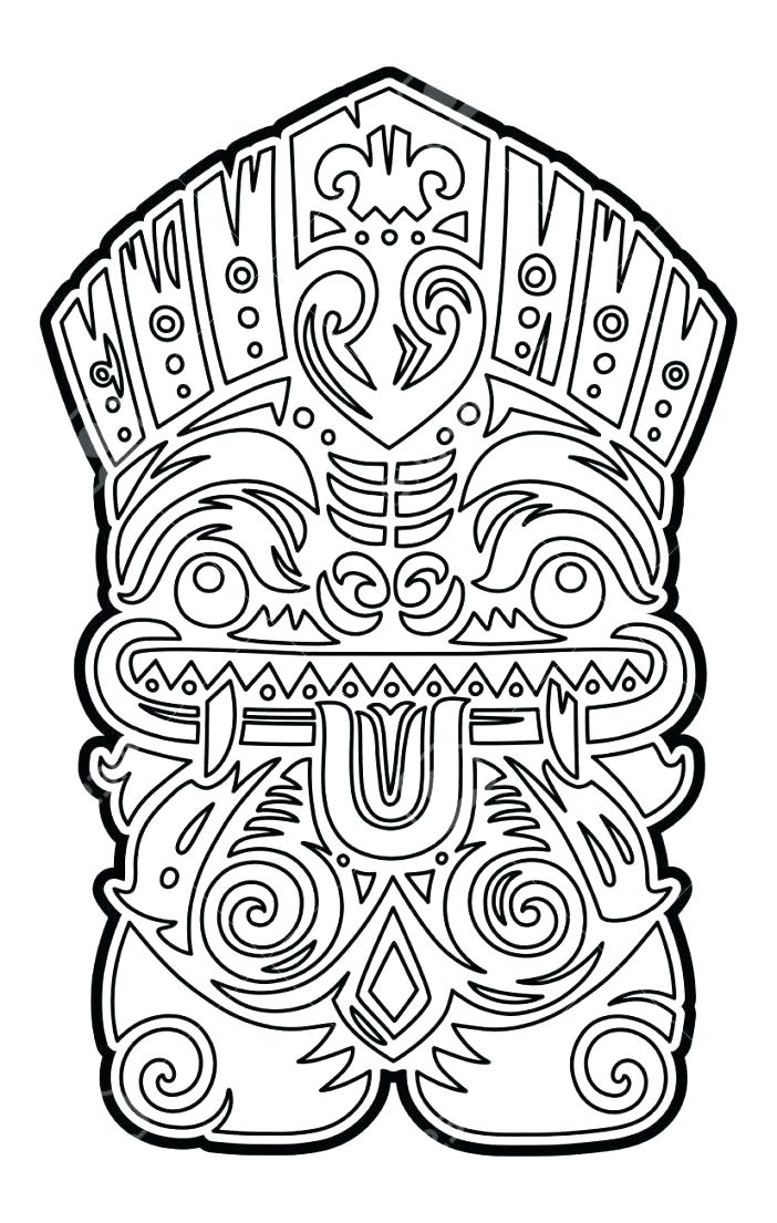 702x1105 tiki coloring pages coloring pages coloring pages tiki totem pole - Tiki Man Drawing