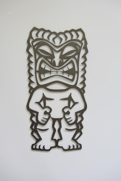 500x750 Tribal Tiki Man Metal Wall Sculpture Metalhead Art Design, Llc - Tiki Man Drawing