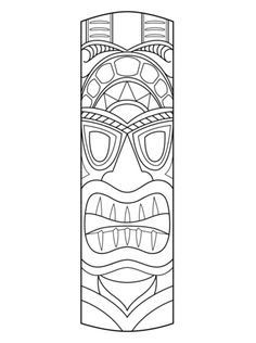 236x316 Luxury Hawaiian Tiki Masks Coloring Pages - Tiki Mask Drawing