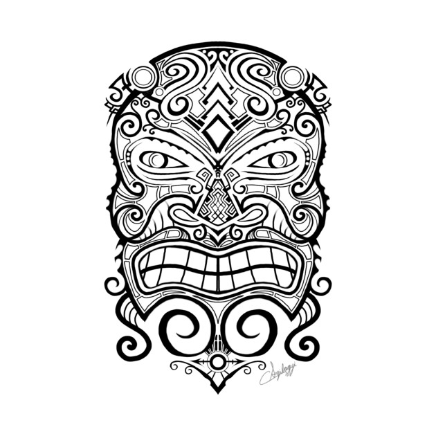 Tiki Mask Drawing at PaintingValley.com | Explore collection of Tiki ...