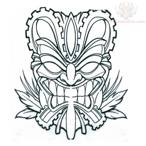 500x500 Tiki Mask Tattoo Image Tattoo Ideas - Tiki Mask Drawing
