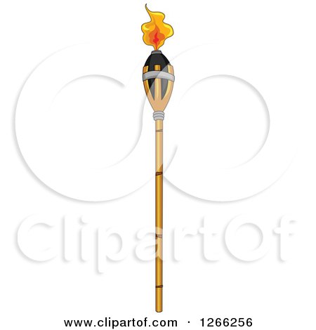 450x470 Clipart Of A Tiki Torch - Tiki Torch Drawing