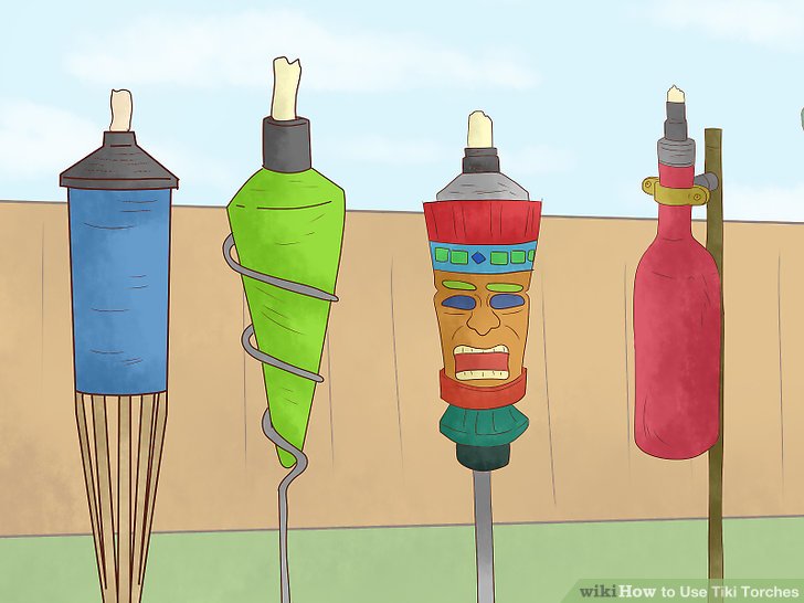 728x546 How To Use Tiki Torches - Tiki Torch Drawing