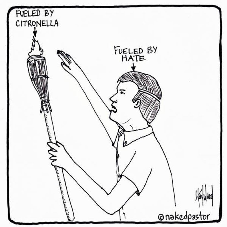 794x794 Tiki Torches White Supremacy Cartoon Etsy - Tiki Torch Drawing