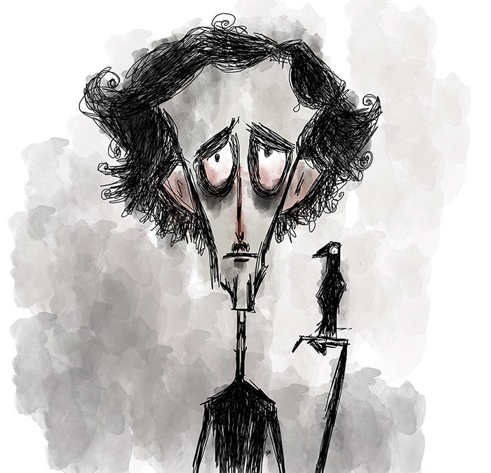 700x674 some of my drawings in tim burton style on behance - Tim Burton Drawings