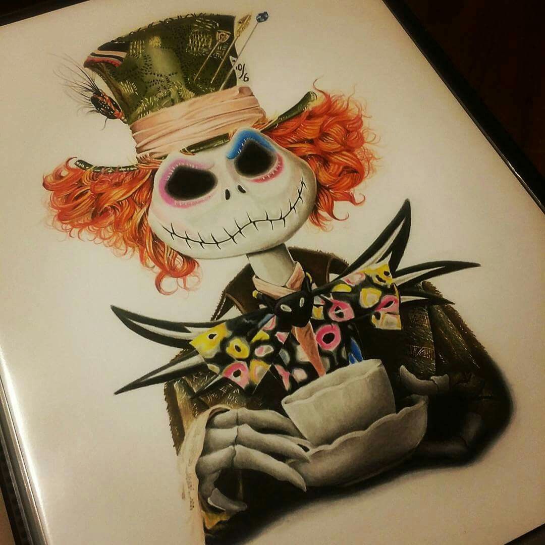 1080x1080 jack skellington like mad hatter - Tim Burton Mad Hatter Drawing